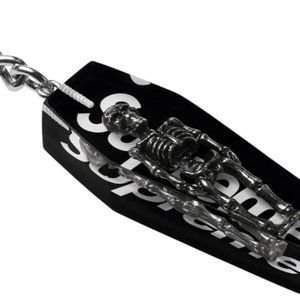 NWT Supreme Skeleton Keychain Black